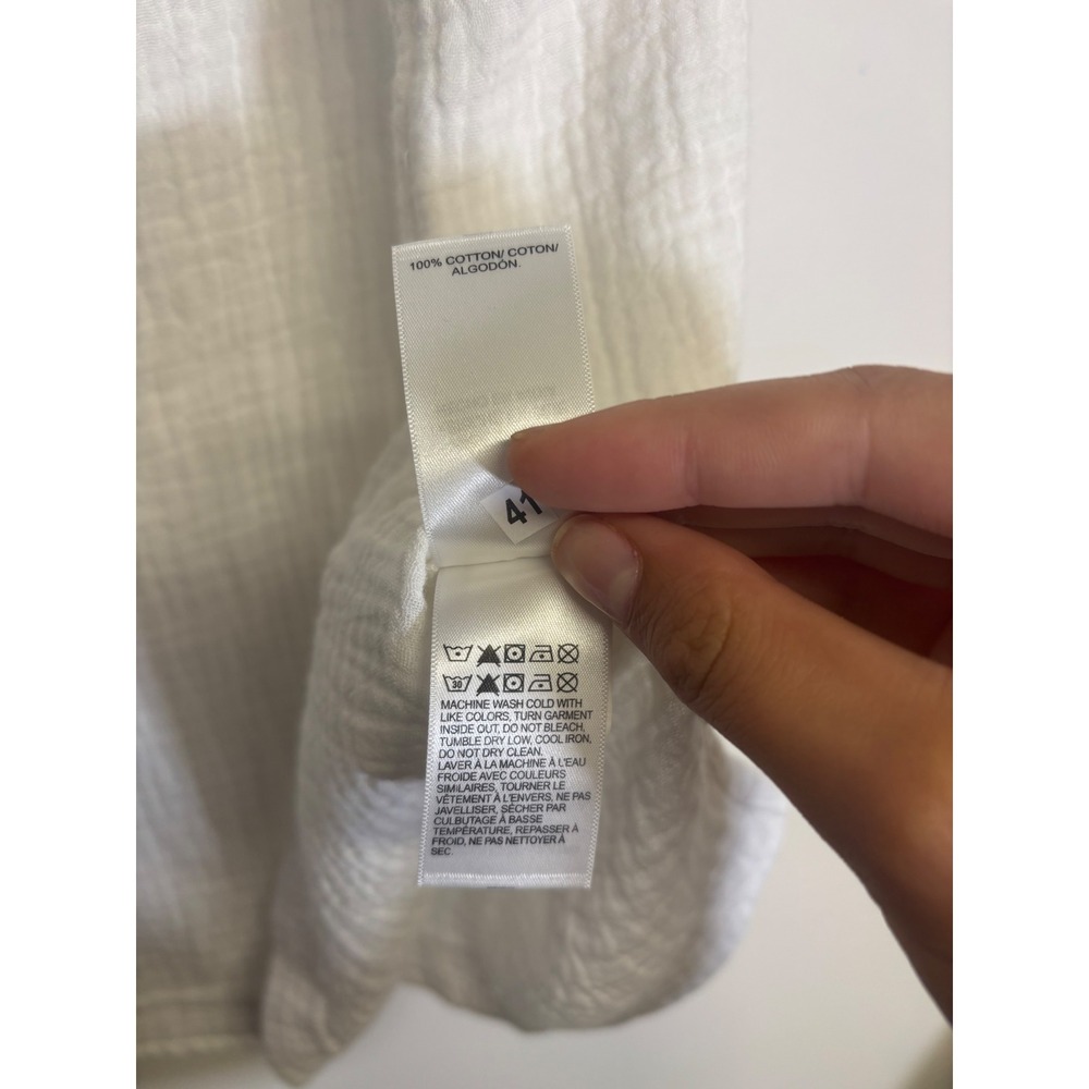 Lucky Brand Women's 100% Cotton White V-Neck Tunic Tank Top Size XL - Picture 6 of 6